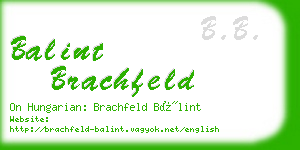 balint brachfeld business card